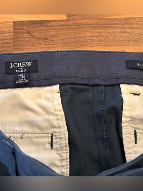 J. Crew Slim Tru Temp Flex Chinos in Navy Blue
